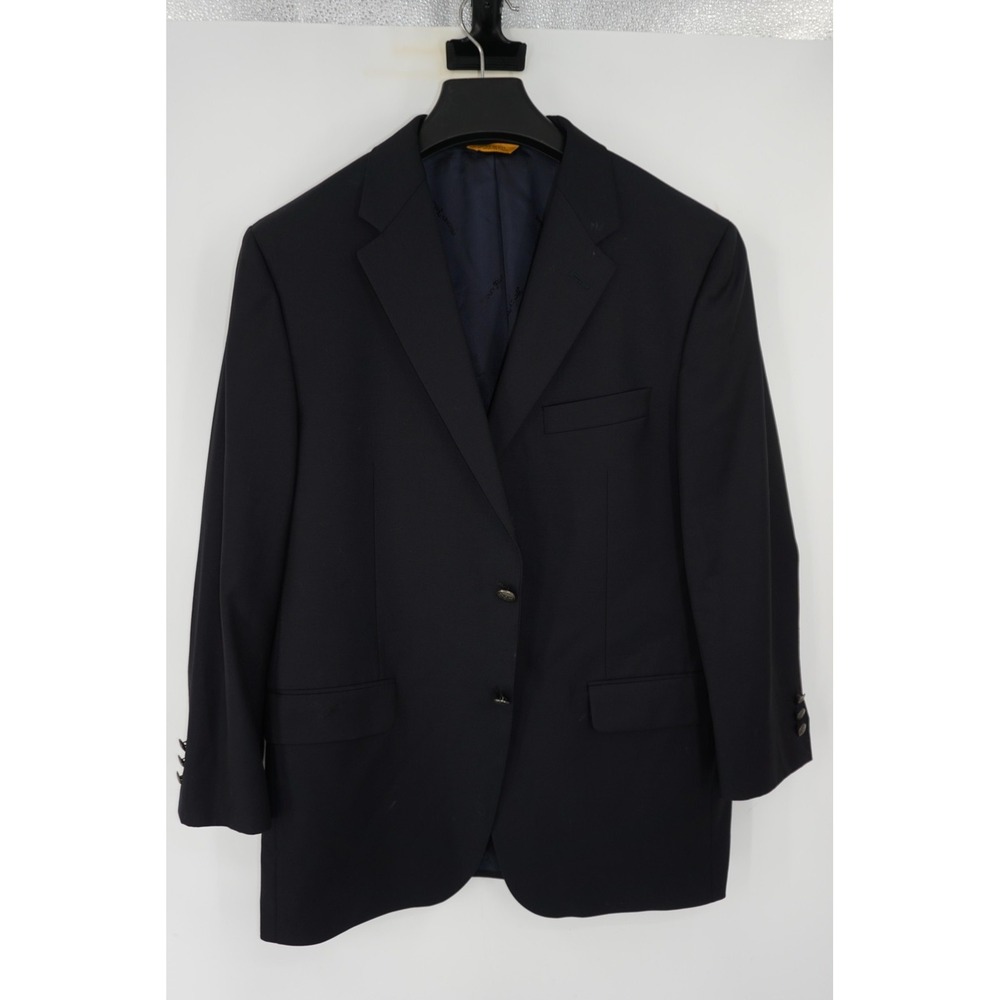 Hickey Freeman Traveler Blazer Blue Wool Sport Coat USA Men's 42R